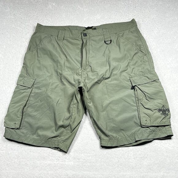 Boy Scouts of America Men’s Uniform Centennial Shorts Green Nylon Size Large - Picture 1 of 11